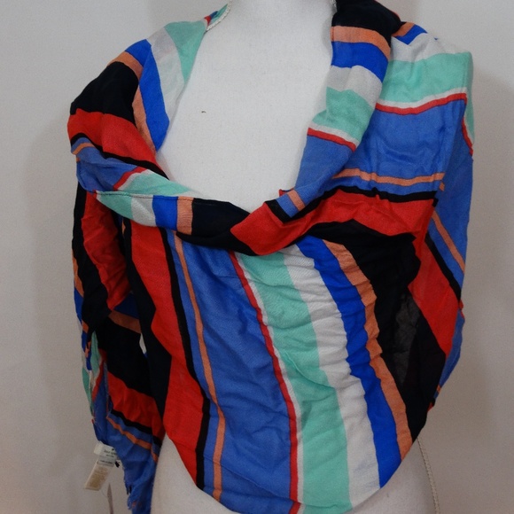 Kate Spade New York World Map Silk Oblong Scarf - Picture 2 of 4